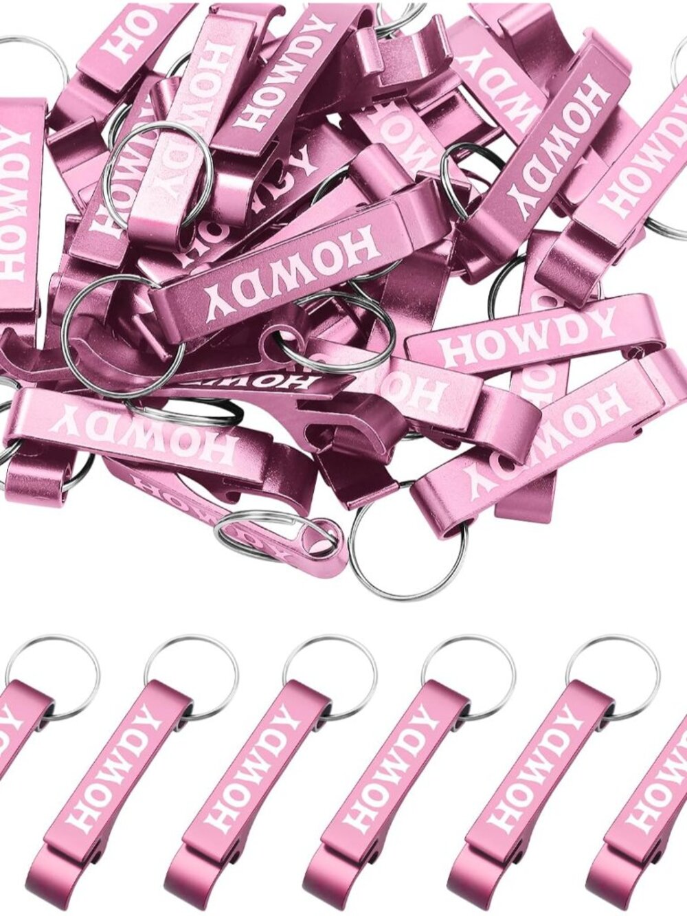 30 Pcs Western Cowboy Party Favors Howdy Bottle Opener Keychain Bulk